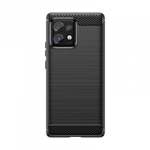 Силиконов гръб Carbon - Motorola edge 40 pro черен - Img 1