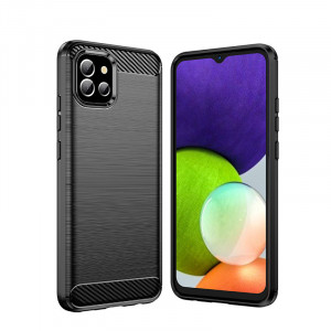 Силиконов гръб Carbon - Samsung Galaxy A03s черен - Img 2
