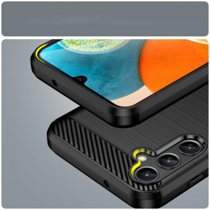 Силиконов гръб Carbon - Samsung Galaxy A14 / A14 5G черен - Img 7