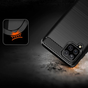 Силиконов гръб Carbon - Samsung Galaxy A22 черен - Img 9