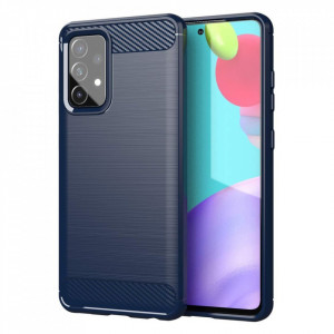Силиконов гръб Carbon - Samsung Galaxy A72 син - Img 1