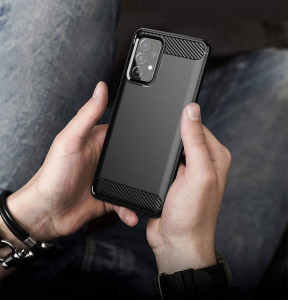Силиконов гръб Carbon - Samsung Galaxy A72 черен - Img 5