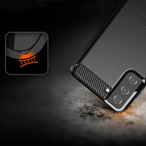 Силиконов гръб Carbon - Samsung Galaxy S21+ 5G син - Img 7