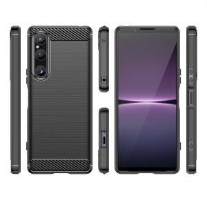 Силиконов гръб Carbon - Sony Xperia 1 V черен - Img 2