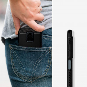 Силиконов гръб Carbon - Xiaomi Redmi 10X 4G / Redmi Note 9 черен - Img 4
