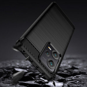Силиконов гръб Carbon - Xiaomi Redmi Note 12 Pro+ 5G черен - Img 3