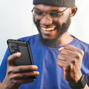 Силиконов гръб Carbon - Xiaomi Redmi Note 12 Pro+ 5G черен - Img 7