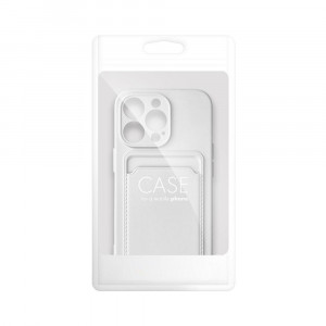 Силиконов гръб Card с портфейл за документи - iPhone 15 Pro бял - Img 11