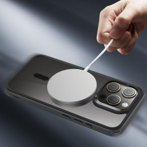 Силиконов гръб ESR Classic Hybrid Halolock MagSafe - iPhone 15 Pro Max прозрачен / черен - Img 7