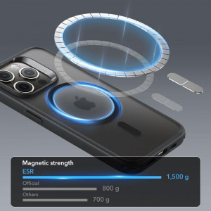 Силиконов гръб ESR Classic Hybrid Halolock MagSafe - iPhone 15 Pro Max черен мат - Img 14