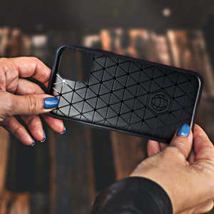 Силиконов гръб FORCELL Carbon - iPhone 12 Pro Max черен - Img 9