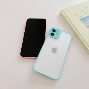 Силиконов полупрозрачен гръб Milky - iPhone 12 син - Img 3