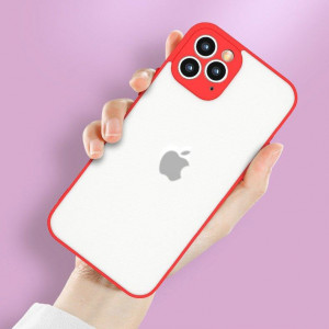 Силиконов полупрозрачен гръб Milky - iPhone 12 mini червен - Img 8