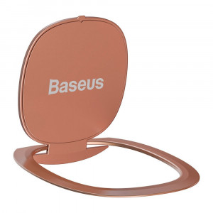 Ултратънък самозалепващ се ринг държач за телефон BASEUS (SUYB-0R) розов - Img 1