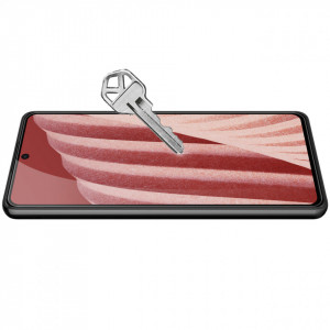 Ултратънък 0.2mm 9H закален стъклен протектор NILLKIN Amazing CP+Pro - Samsung Galaxy A73 5G с черна рамка - Img 6