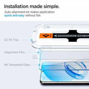 2 бр. закален стъклен протектор SPIGEN TR Ez Fit с инструмент за поставяне - Samsung Galaxy S23 - Img 7