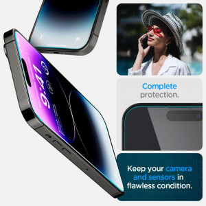 2 бр. закален стъклен протектор SPIGEN TR Ez Fit с инструмент за поставяне - iPhone 14 Pro - Img 11