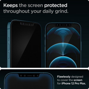 2 бр. закален стъклен протектор SPIGEN TR Ez Fit с инструмент за поставяне - iPhone 12 Pro Max - Img 12