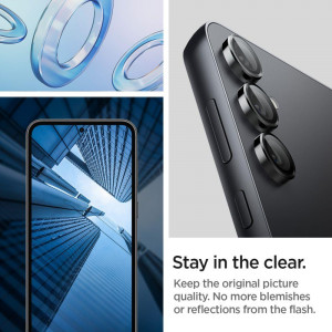 2 бр. протектор за камера SPIGEN Optik TR Ez Fit - Samsung Galaxy S23 FE черен - Img 9