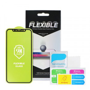 5D Full Glue гъвкав протектор с пълно покритие BESTSUIT Flexible - Huawei P20 lite с черна рамка - Img 4