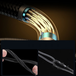 90° кабел за зареждане и данни с оплетка JOYROOM USB Type C към USB Type C с бързо зареждане 100W 1.2m черен (S-CC100A6) - Img 14
