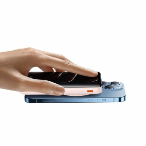 BASEUS Magnetic Bracket с безжично зареждане бързо зареждане Външна батерия 10000mAh 20W розов (c BASEUS Xiaobai series бързо зареждане кабел Type-C към Type-C 60W(20V / 3A) 50cm бяла) Overseas Edition - Img 11
