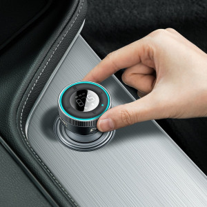 Bluetooth 5.0 FM трансмитер за кола BASEUS Enjoy Car с два USB порта за зареждане и мини жак 3.5mm 3.4A (LED дисплей) (CCLH-01) черен - Img 10