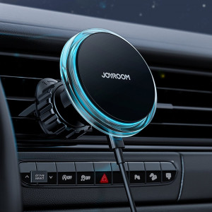Joyroom стойка за кола Qi Wireless Induction зарядно 15W (MagSafe - iPhone Compatible) - Ventilation Grille сребрист (JR-ZS291) - Img 16