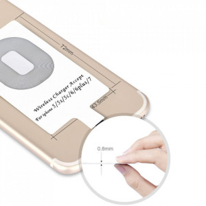 Lightning адаптер за безжично зареждане CHOETECH Qi (WP-IP) бяло - Img 3