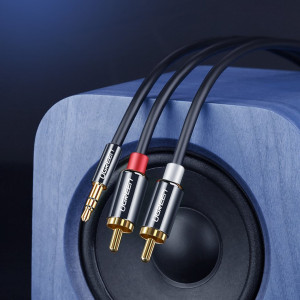 Аудио кабел UGREEN жак 3.5mm към 2х RCA (чинч) 3m черен (10590) - Img 3