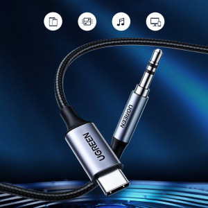 Аудио кабел UGREEN жак 3.5mm към USB Type C 1m черен (CM450 20192) - Img 7