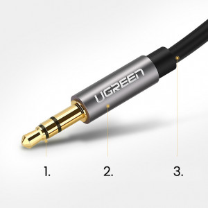 Аудио кабел UGREEN жак 3.5mm 1m черен (AV119) - Img 7