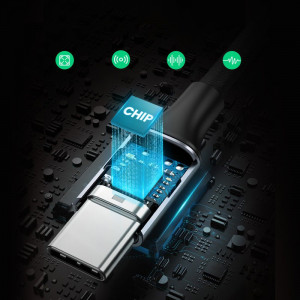 Аудио кабел UGREEN USB Type C (мъжко) към жак 3.5mm (женско) 0.1m черен (AV161 50631) - Img 9