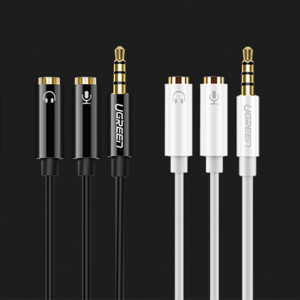 Аудио сплитер UGREEN жак 3.5mm (мъжко) към 2x жак 3.5mm (женско за слушалки) 0.2m бял (AV134) - Img 9