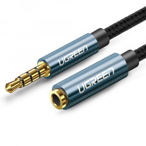 Аудио удължител UGREEN жак 3.5mm (мъжко) към жак 3.5mm (женско) 0.5m син (AV118) - Img 1
