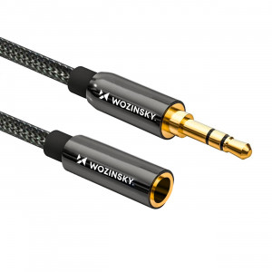 Аудио удължител WOZINSKY жак 3.5mm 3 m черен - Img 1