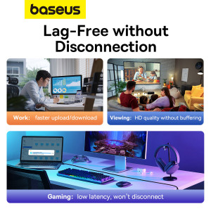 Бърз интернет кабел BASEUS High Speed cat.6 RJ45 1000Mb/s 0.5m син - Img 14