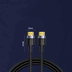 Видео кабел BASEUS Cafule HDMI 2.0 4K 60 Hz 3D 18 Gb/s 3 m черен (CADKLF-G01) - Img 14