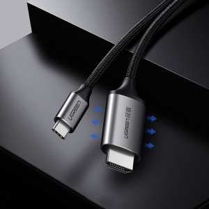 Видео кабел UGREEN HDMI към USB Type C 4K 60 Hz 1.5 m черен / сив (MM142 50570) - Img 12