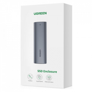 Външна адаптерна кутия Ugreen за M.2 B-Key SATA 3.0 5Gbps + кабел USB Type C (CM400) сива - Img 6