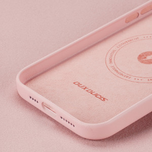 Гръб от еко кожа DUX DUCIS Grit MagSafe - iPhone 14 Plus розов - Img 10