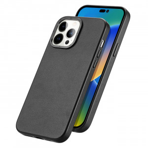 Гръб от еко кожа DUX DUCIS Grit MagSafe - iPhone 14 Pro Max черен - Img 2