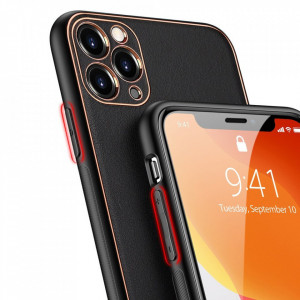 Гръб от еко кожа DUX DUCIS Yolo - iPhone 12 Pro черен - Img 4