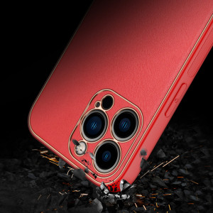 Гръб от еко кожа DUX DUCIS Yolo - iPhone 13 Pro Max червен - Img 9