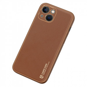 Гръб от еко кожа DUX DUCIS Yolo - iPhone 14 кафяв - Img 4