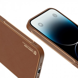 Гръб от еко кожа DUX DUCIS Yolo - iPhone 14 Pro кафяв - Img 8