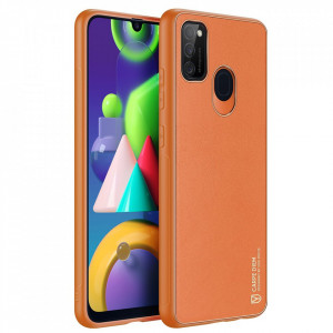 Гръб от еко кожа DUX DUCIS Yolo - Samsung Galaxy M30s оранжев - Img 3