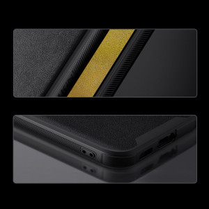 Гръб от естествена кожа с подвижно покритие за камерата NILLKIN CamShield Leather S - Samsung Galaxy S23+ черен - Img 13