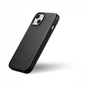 Гръб от естествена кожа iCARER Leather MagSafe - iPhone 14 черен - Img 8