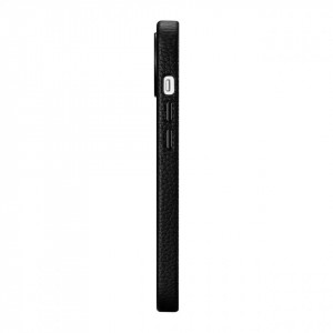 Гръб от естествена кожа iCARER Litchi Premium MagSafe - iPhone 14 Plus черен - Img 6